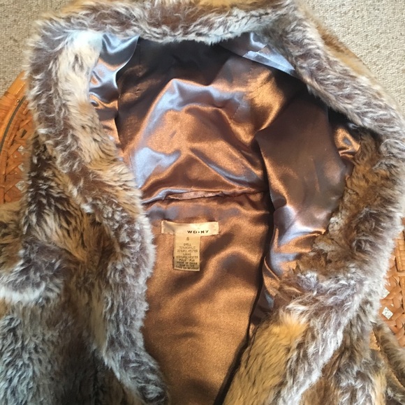 WD.NY Jackets & Blazers - Faux Fur Vest with Hood